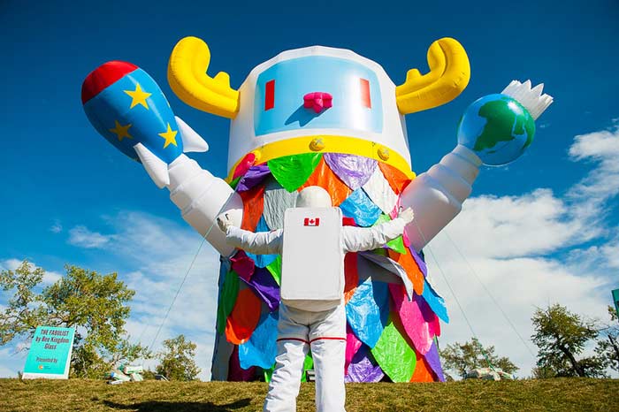 Beakerhead 2015 - Robot Blowup Man and Astronaut